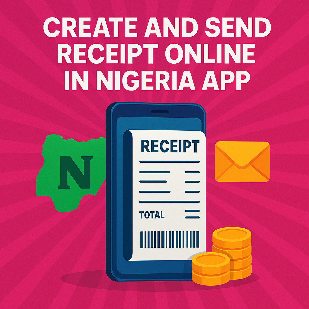Create and Send Receipt Online in Nigeria App