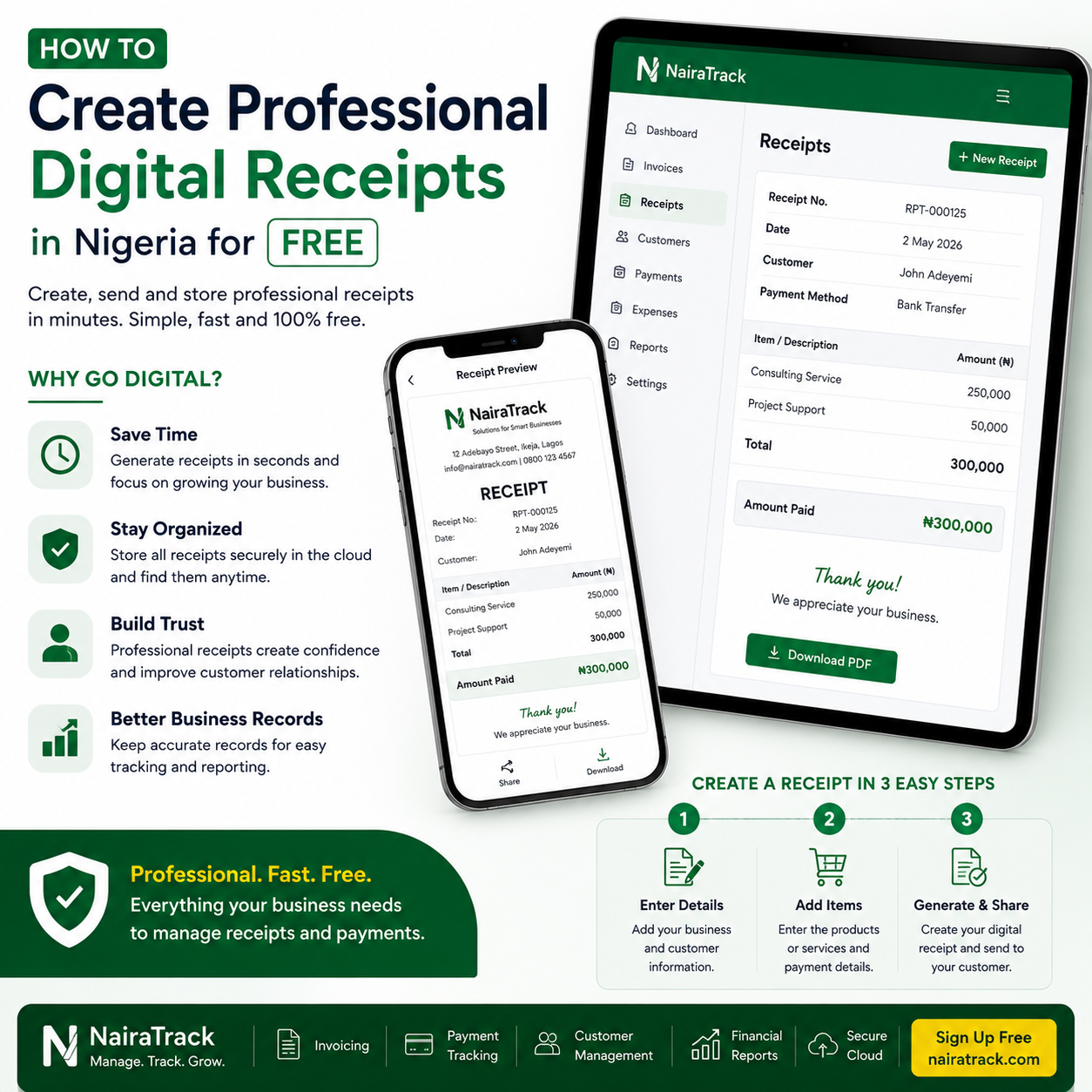 How to Create Professional Digital Receipts in Nigeria for Free